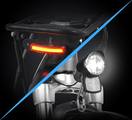LED-Front- und Rücklicht für sichere Fahrten