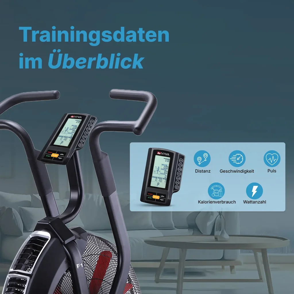LCD-Fitnesscomputer mit 7 Programmen & Echtzeit-Daten