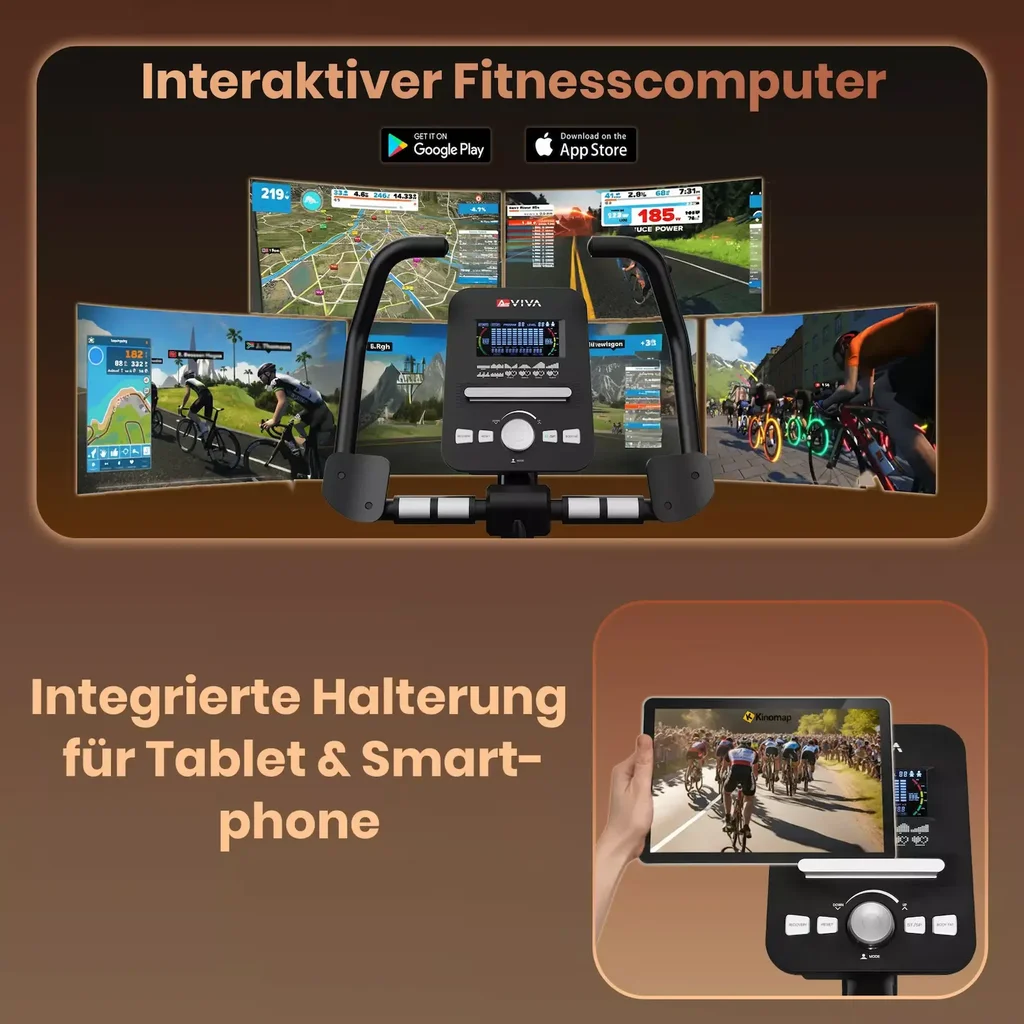 Interaktiver Fitnesscomputer & Tablet-Halterung