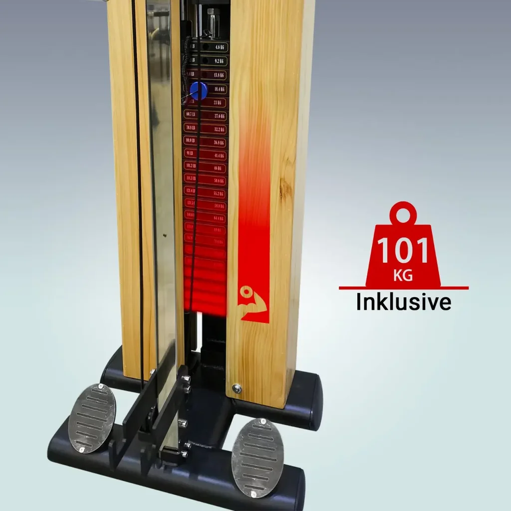 22 Gewichtsblöcke mit insgesamt 101,2 kg