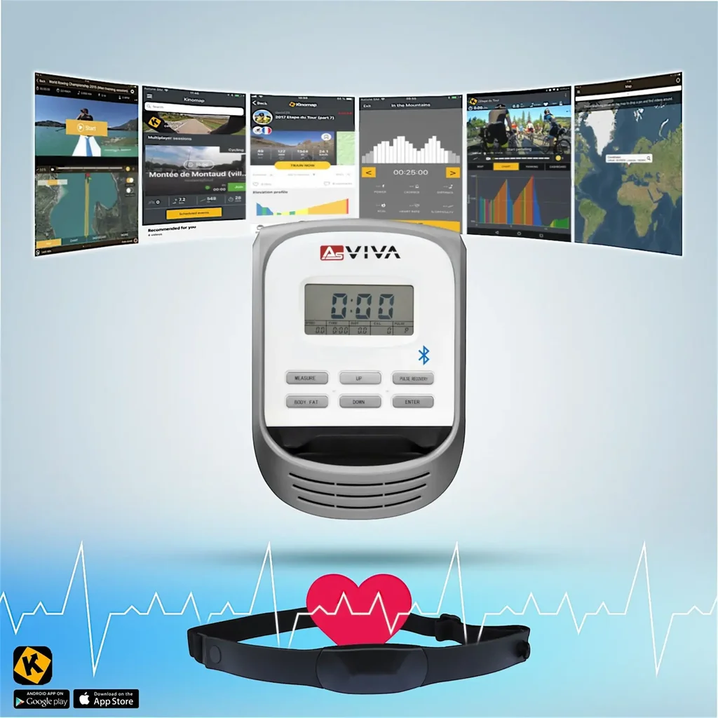 Kinomap-kompatibel – interaktives Training per Bluetooth-App