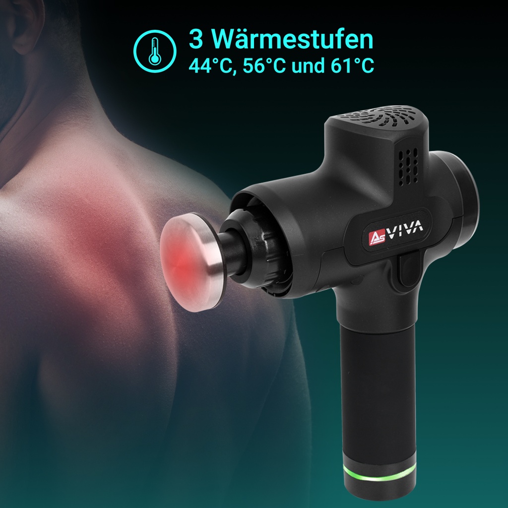 Beheizbarer Massageaufsatz mit 3 Wärmestufen