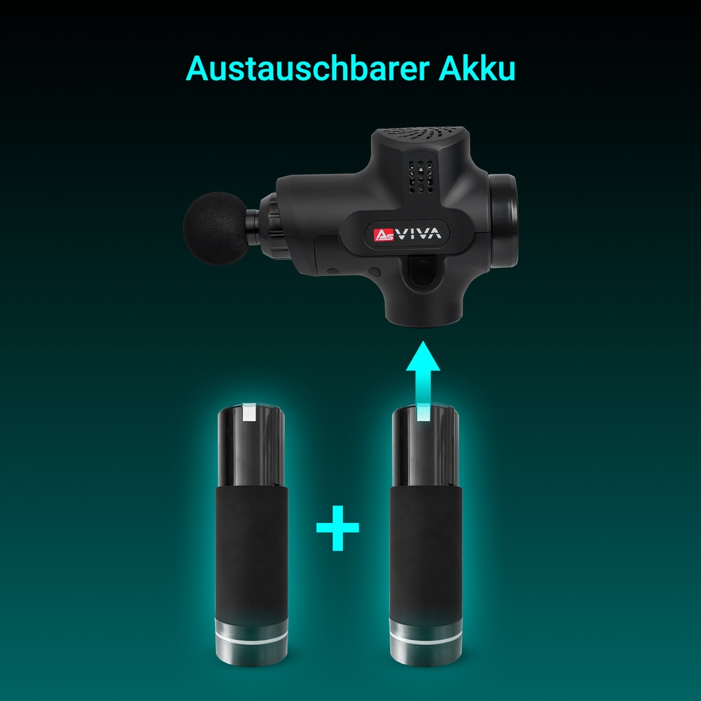 Austauschbarer Akku für doppelte Ausdauer